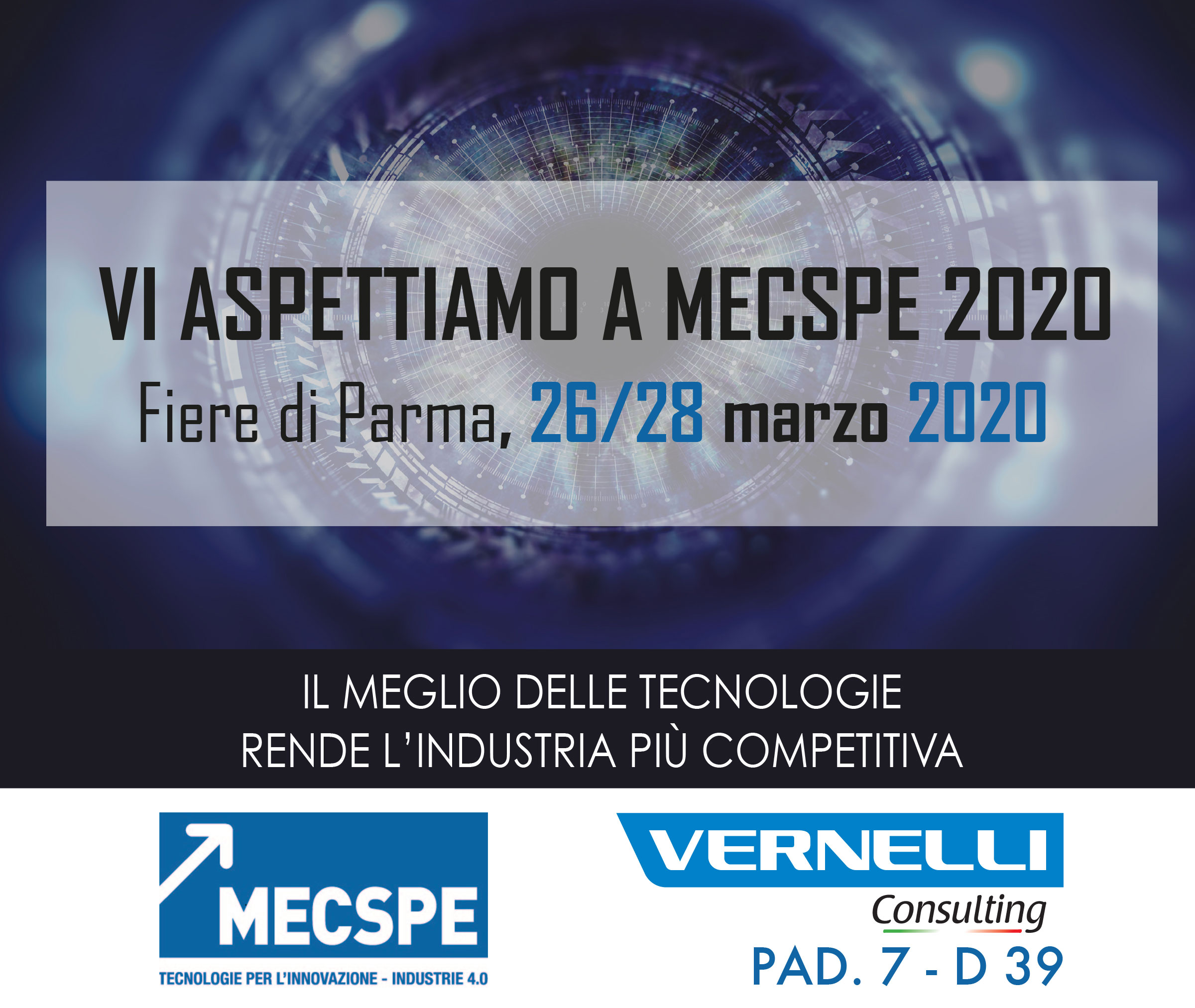 Noi ci saremo, MECSPE 2020 - VERNELLI Consulting